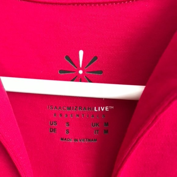 Isaac Mizrahi Live! Essentials Pima Cotton Top with Keyhole -Ruby (Sz S) a612233 - Picture 2 of 3